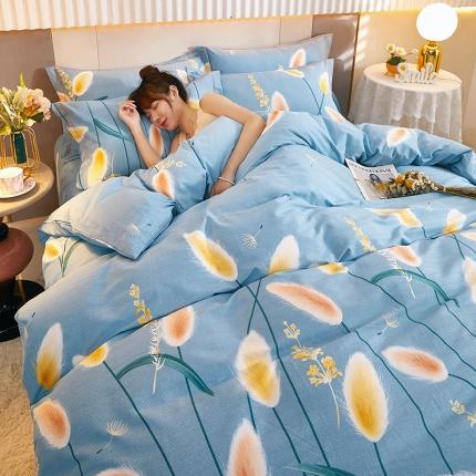 雲归梦2021新款多规格全棉加厚生态磨毛四件套 绒花朵朵