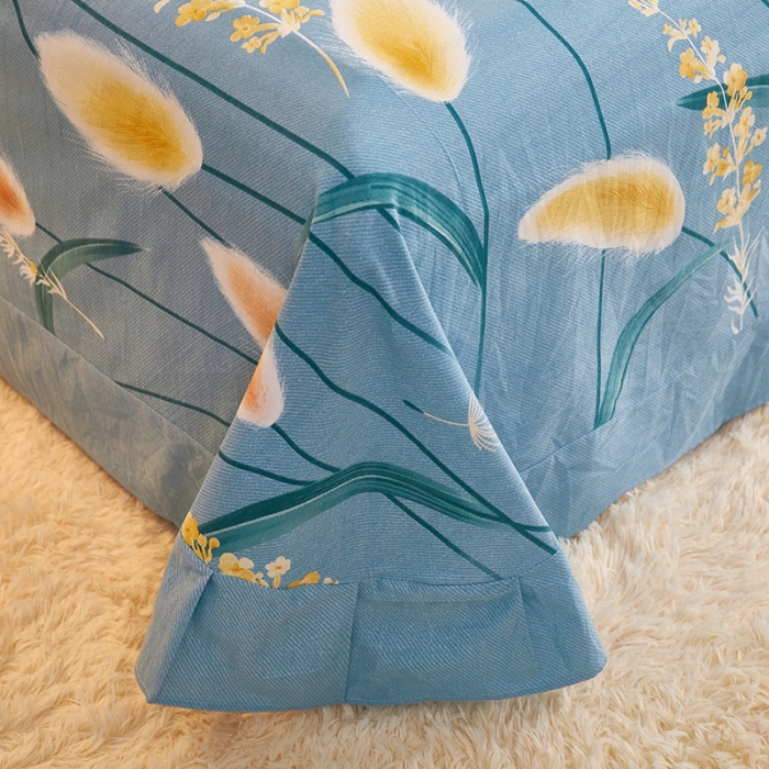 91家纺网 家纺一手货源 找家纺 雲归梦2021新款多规格全棉加厚生态磨毛四件套 绒花朵朵