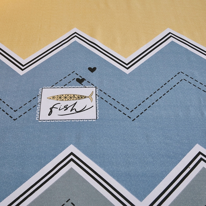 91家纺网 家纺一手货源 找家纺 雲归梦2021新款多规格全棉加厚生态磨毛四件套 水波物语