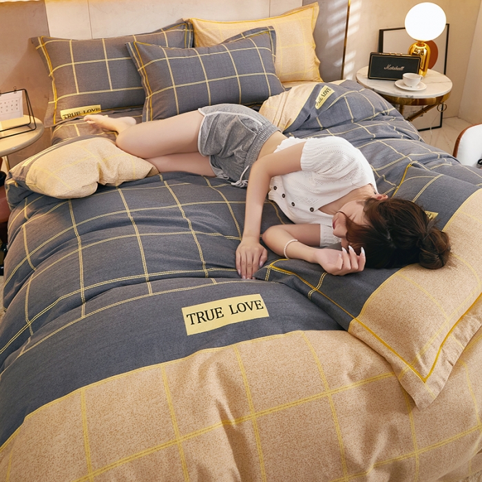 91家纺网 家纺一手货源 找家纺 雲归梦2021新款多规格全棉加厚生态磨毛四件套 苏格拉