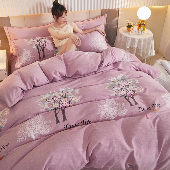 91家纺网 家纺一手货源 找家纺 雲归梦2021新款多规格全棉加厚生态磨毛四件套 昕薇