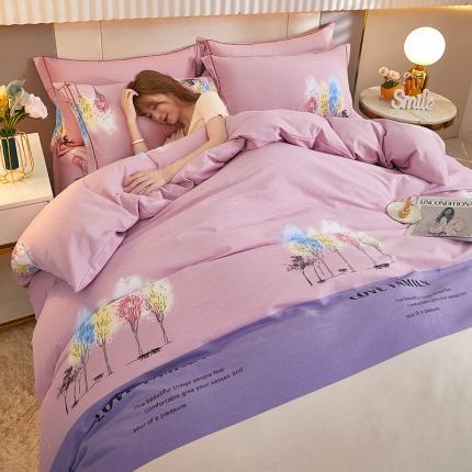 雲归梦2021新款多规格全棉加厚生态磨毛四件套 幸福小世界