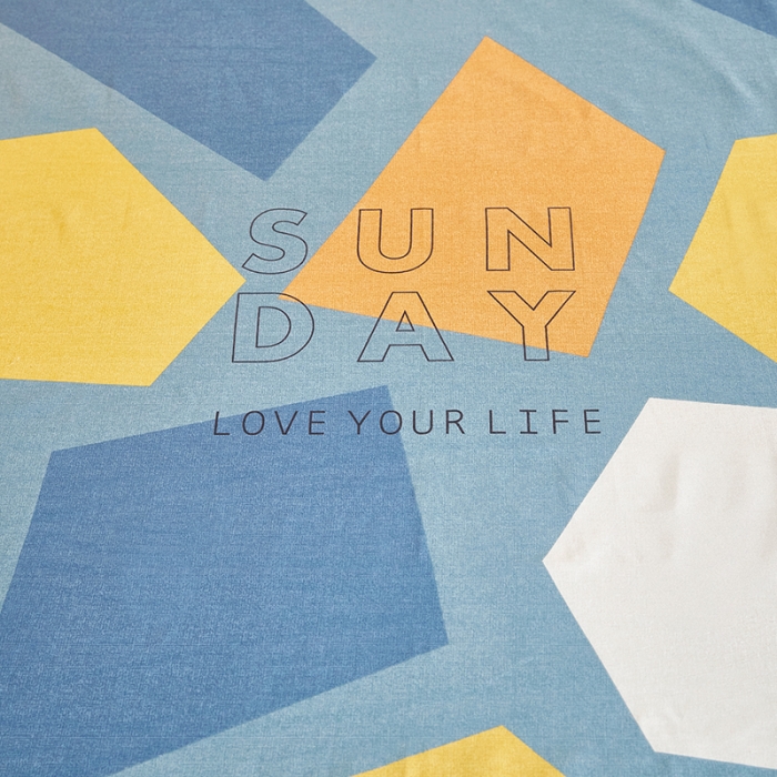 91家纺网 家纺一手货源 找家纺 雲归梦2021新款多规格全棉加厚生态磨毛四件套 炫彩几何