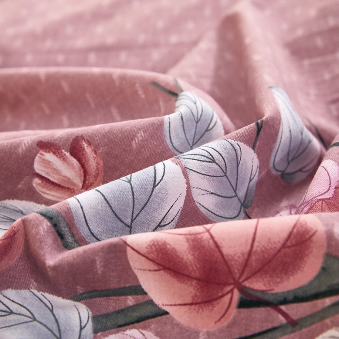 91家纺网 家纺一手货源 找家纺 雲归梦2021新款多规格全棉加厚生态磨毛四件套 叶蔓倾城