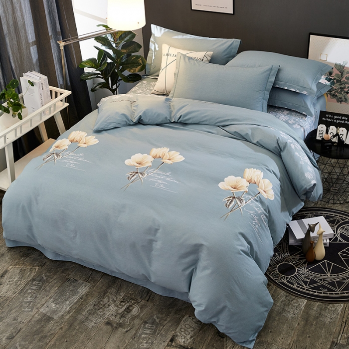 91家纺网 家纺一手货源 找家纺 雲归梦2021新款多规格全棉加厚生态磨毛四件套 伊莲娜