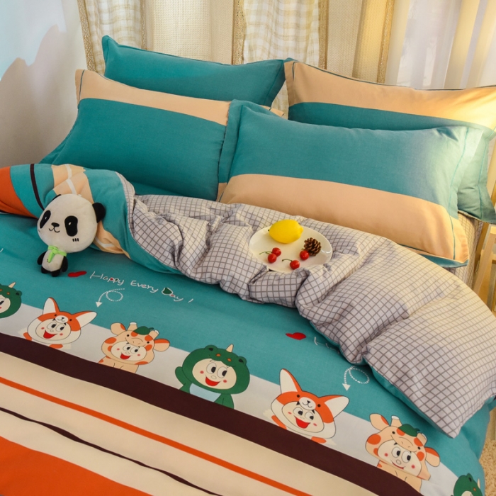 91家纺网 家纺一手货源 找家纺 雲归梦2021新款多规格全棉加厚生态磨毛四件套 游乐园