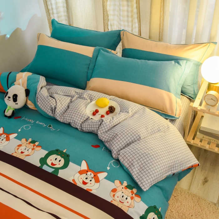 91家纺网 家纺一手货源 找家纺 雲归梦2021新款多规格全棉加厚生态磨毛四件套 游乐园