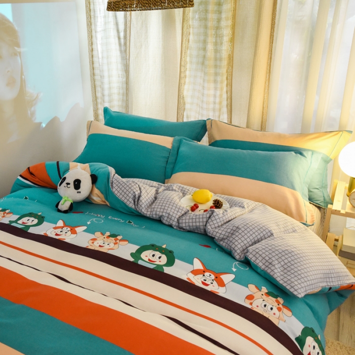 91家纺网 家纺一手货源 找家纺 雲归梦2021新款多规格全棉加厚生态磨毛四件套 游乐园