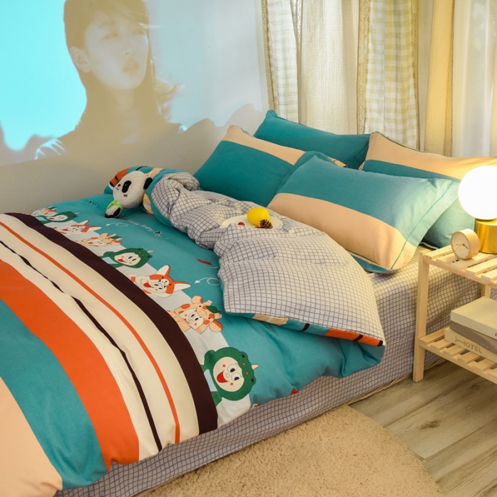 91家纺网 家纺一手货源 找家纺 雲归梦2021新款多规格全棉加厚生态磨毛四件套 游乐园