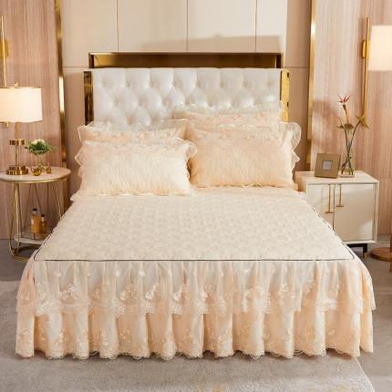 91家纺网 家纺一手货源 找家纺 （总）瑞宝 2025新款超柔莫奈尔夹棉单品床裙