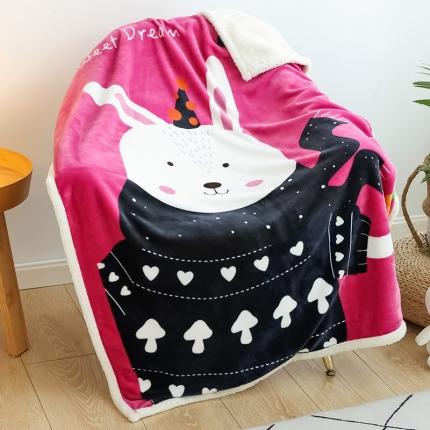 91家纺网 家纺一手货源 找家纺 （总）茗婷家纺 2025款羊羔绒双层加厚保暖儿童毛毯云毯供外贸跨境亚马逊TRMU