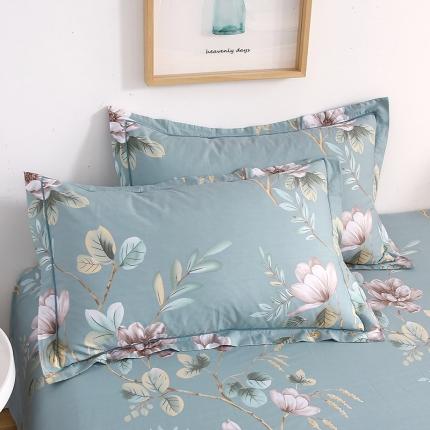 91家纺网 家纺一手货源 找家纺 名优 新款13374全棉印花枕套48*74cm花墨奇缘-绿