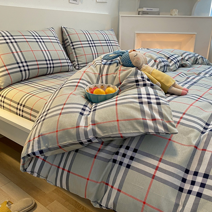 91家纺网 家纺一手货源 找家纺 晨希家居 2021新款13372全棉印花四件套宝瑞格-灰