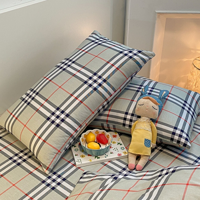 91家纺网 家纺一手货源 找家纺 晨希家居 2021新款13372全棉印花四件套宝瑞格-灰