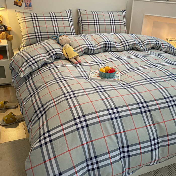 91家纺网 家纺一手货源 找家纺 晨希家居 2021新款13372全棉印花四件套宝瑞格-灰