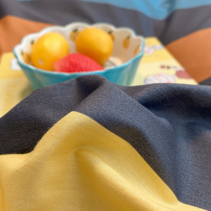 91家纺网 家纺一手货源 找家纺 晨希家居 2021新款13372全棉印花四件套彩条纹