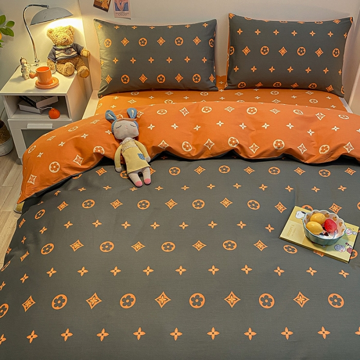 91家纺网 家纺一手货源 找家纺 晨希家居 2021新款13372全棉印花四件套 凡米