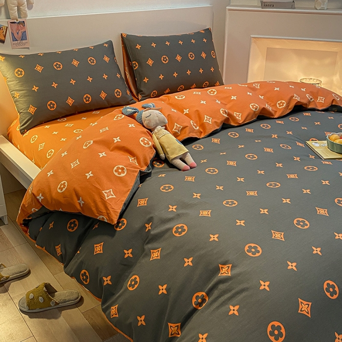 91家纺网 家纺一手货源 找家纺 晨希家居 2021新款13372全棉印花四件套 凡米