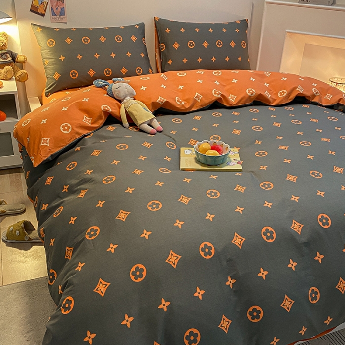 91家纺网 家纺一手货源 找家纺 晨希家居 2021新款13372全棉印花四件套 凡米