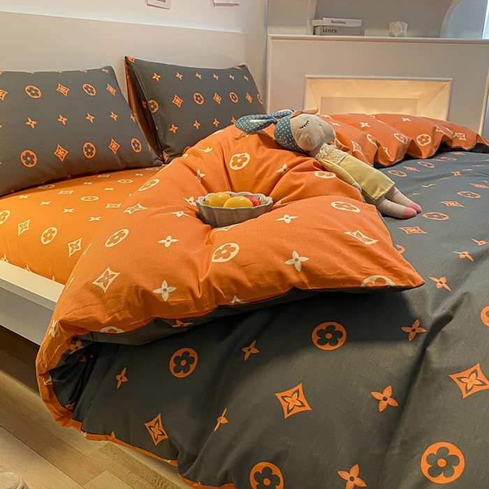 91家纺网 家纺一手货源 找家纺 晨希家居 2021新款13372全棉印花四件套 凡米