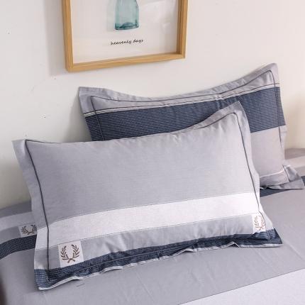 名优 新款13374全棉印花枕套48*74cm追梦-灰