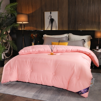 91家纺网 家纺一手货源 找家纺 2025全棉小提花立体大豆纤维被子 纯棉春秋被全棉加厚冬被