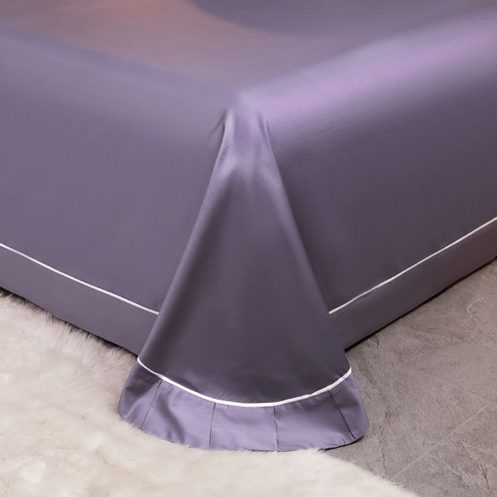 91家纺网 家纺一手货源 找家纺 芊寻家居 2024新款100支长绒棉御奢系列四件套 贵妃紫