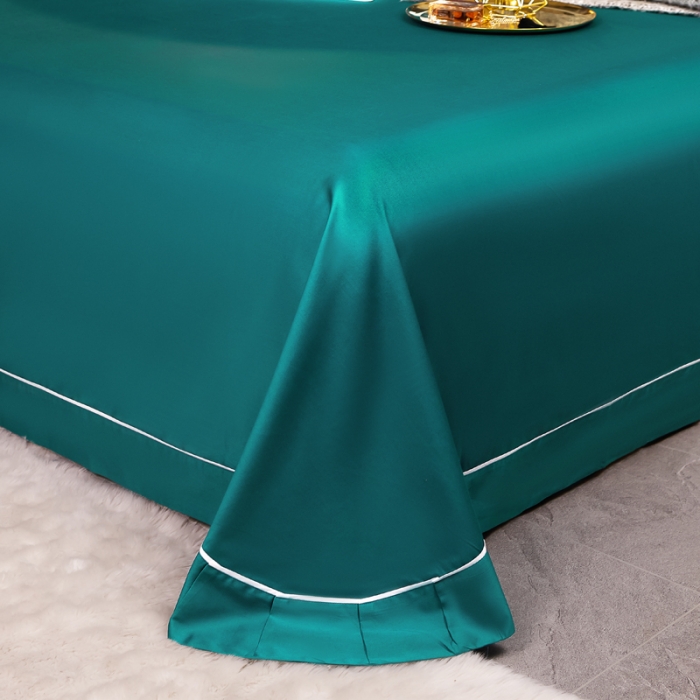 91家纺网 家纺一手货源 找家纺 芊寻家居 2024新款100支长绒棉御奢系列四件套 墨绿