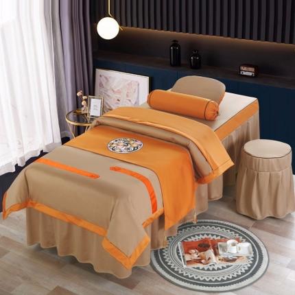 不打烊家纺  2025新款陌上花开美容床罩 驼色