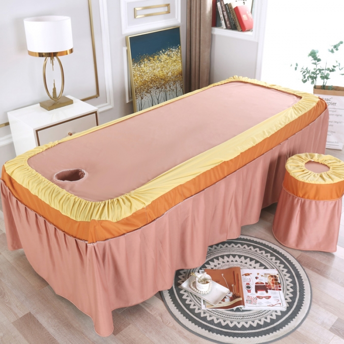 91家纺网 家纺一手货源 找家纺 不打烊家纺  2025新款陌上花开美容床罩 玉色