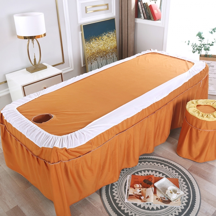 91家纺网 家纺一手货源 找家纺 不打烊家纺  2025新款梅花三弄美容床罩 黄色