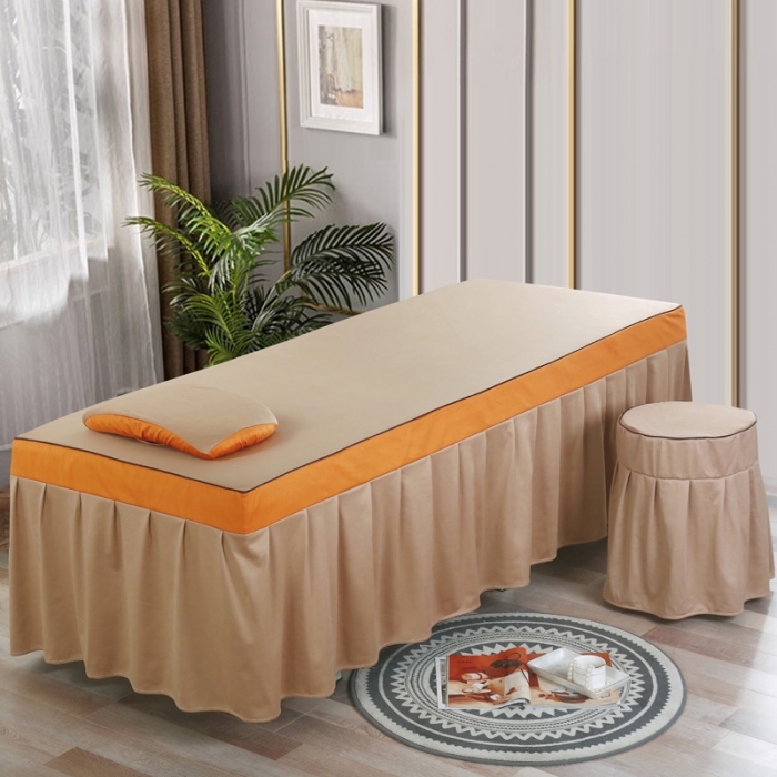 91家纺网 家纺一手货源 找家纺 不打烊家纺  2025新款梅花三弄美容床罩 驼色