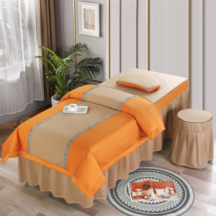 91家纺网 家纺一手货源 找家纺 不打烊家纺  2025新款梅花三弄美容床罩 驼色