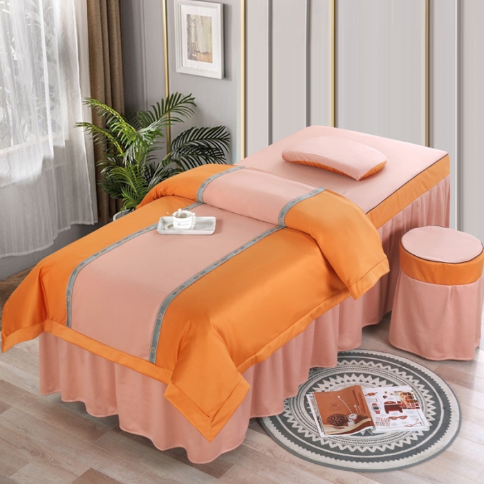 91家纺网 家纺一手货源 找家纺 不打烊家纺  2025新款梅花三弄美容床罩 玉色