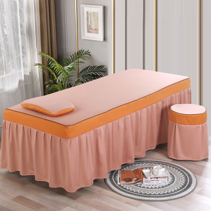 91家纺网 家纺一手货源 找家纺 不打烊家纺  2025新款梅花三弄美容床罩 玉色