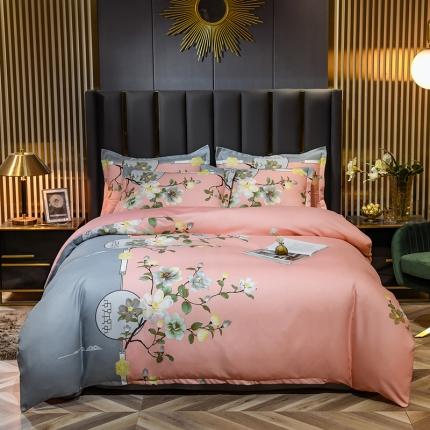 91家纺网 家纺一手货源 找家纺 （总）靓生活 2021新款大版磨毛印花四件套