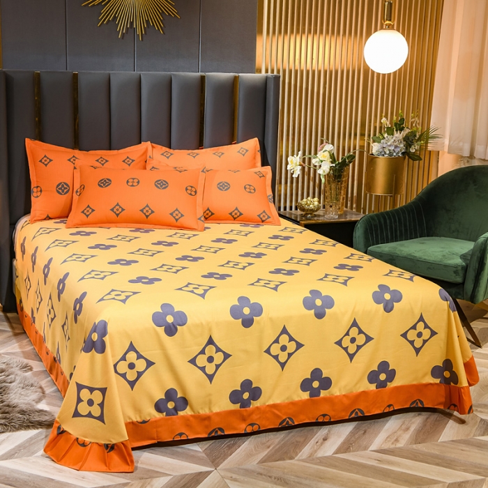 91家纺网 家纺一手货源 找家纺 （总）靓生活 2021新款大版磨毛印花四件套