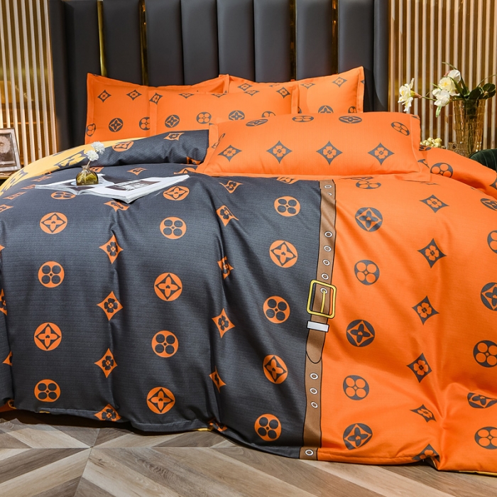 91家纺网 家纺一手货源 找家纺 （总）靓生活 2021新款大版磨毛印花四件套