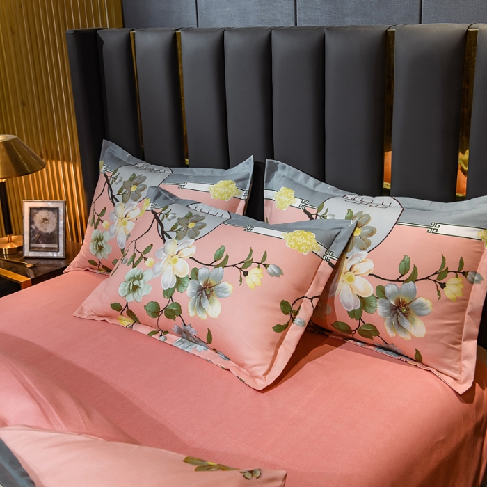 91家纺网 家纺一手货源 找家纺 靓生活 2021新款大版磨毛印花四件套 冬季恋歌