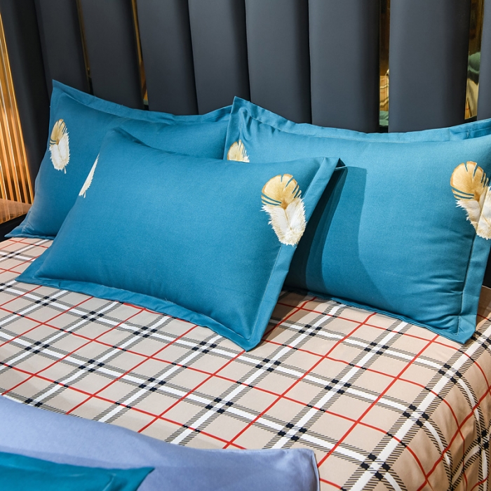 91家纺网 家纺一手货源 找家纺 靓生活 2021新款大版磨毛印花四件套 天空之翼