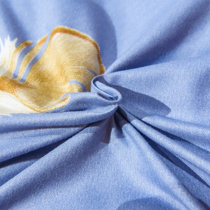 91家纺网 家纺一手货源 找家纺 靓生活 2021新款大版磨毛印花四件套 天空之翼