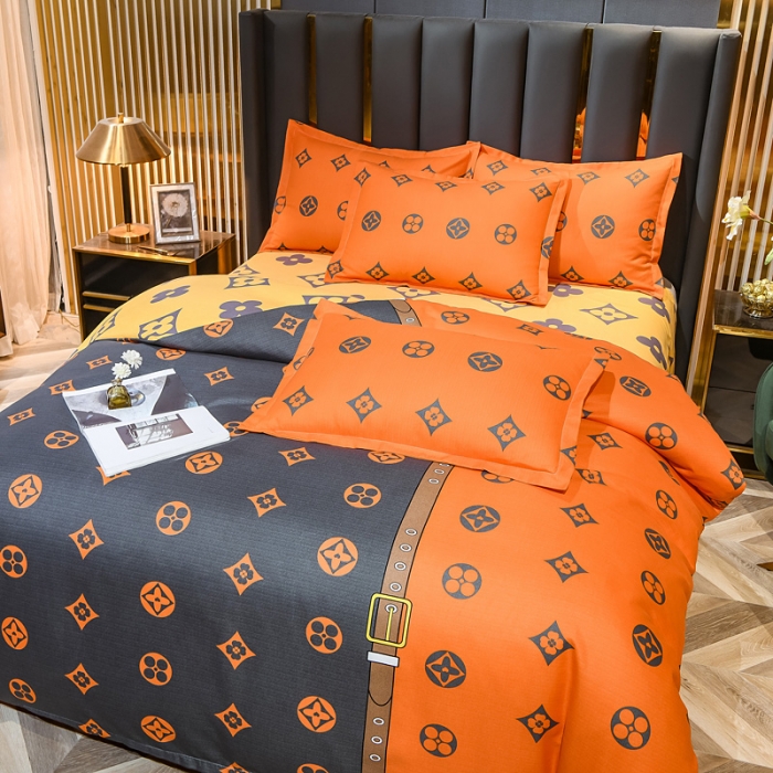 91家纺网 家纺一手货源 找家纺 靓生活 2021新款大版磨毛印花四件套 米兰潮流