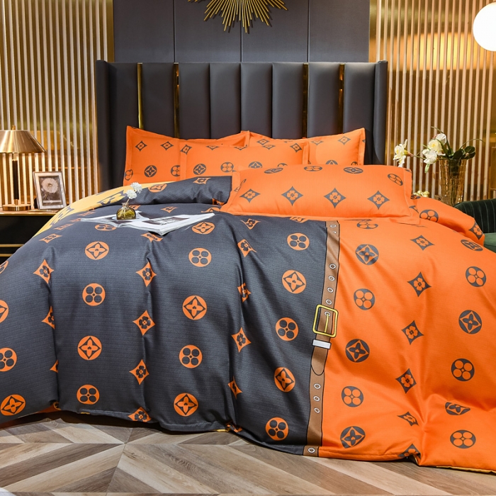 91家纺网 家纺一手货源 找家纺 靓生活 2021新款大版磨毛印花四件套 米兰潮流