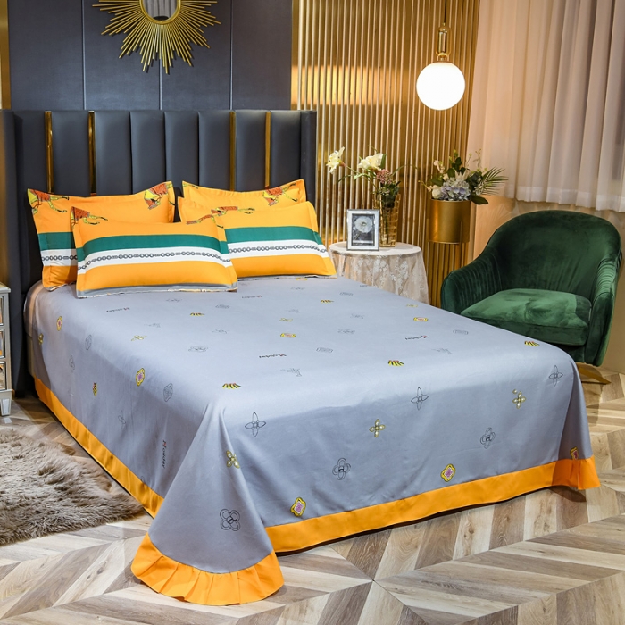 91家纺网 家纺一手货源 找家纺 靓生活 2021新款大版磨毛印花四件套 皇家风范