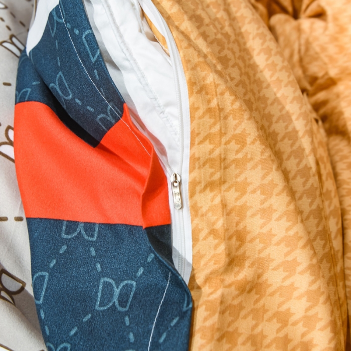 91家纺网 家纺一手货源 找家纺 靓生活 2021新款大版磨毛印花四件套 都市风