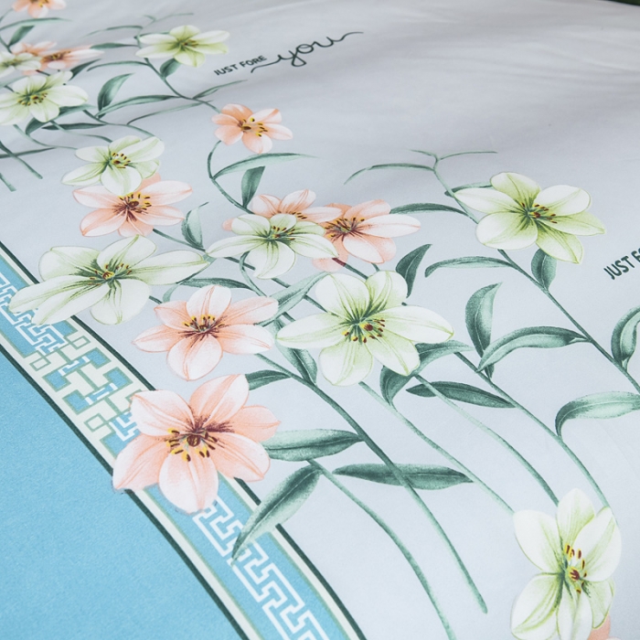 91家纺网 家纺一手货源 找家纺 靓生活 2021新款大版磨毛印花四件套 碧影