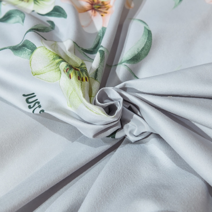 91家纺网 家纺一手货源 找家纺 靓生活 2021新款大版磨毛印花四件套 碧影