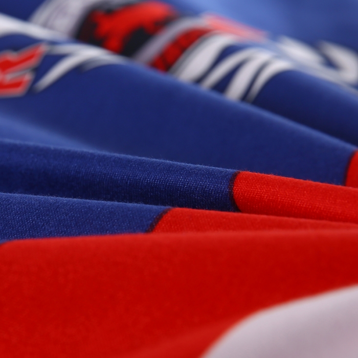 91家纺网 家纺一手货源 找家纺 爱诗诺 2025新款植物羊绒四件套磨毛印花亲肤四件套幸运蓝