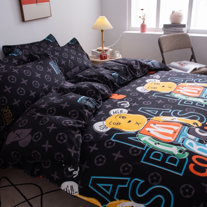 91家纺网 家纺一手货源 找家纺 乐居坊2021新款芦荟棉四件套潮牌熊