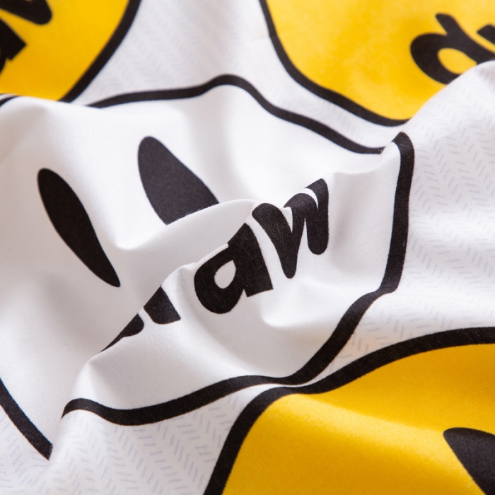 91家纺网 家纺一手货源 找家纺 乐居坊2021新款芦荟棉四件套笑脸